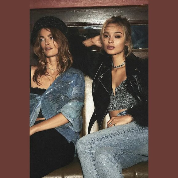 NEW Sizes M, XL The Eve Sequin Longline Bralette - Silver by Anthropologie - Picture 4 of 5